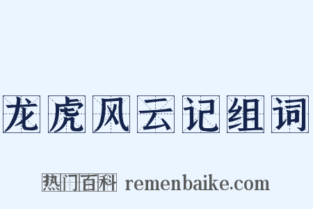 龙虎风云记组词是什么意思的图片
